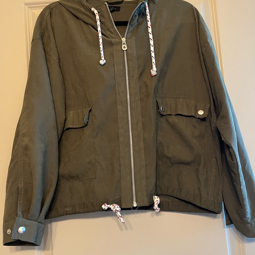 Olive lightweight utility jacket